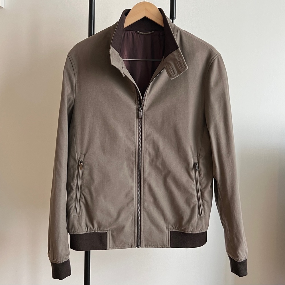 Custom Made Cedar Brushed Bomber Jacket by Knot Standard NYC